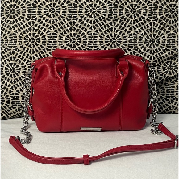 Madden Girl Handbag Crossbody Red Leather Shoulder Bag Madden Satchel Purse - Picture 1 of 6